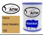 Preview: Volvo, Gold Metallic, 105: 500ml Lackdose, von ATW Autoteile West.